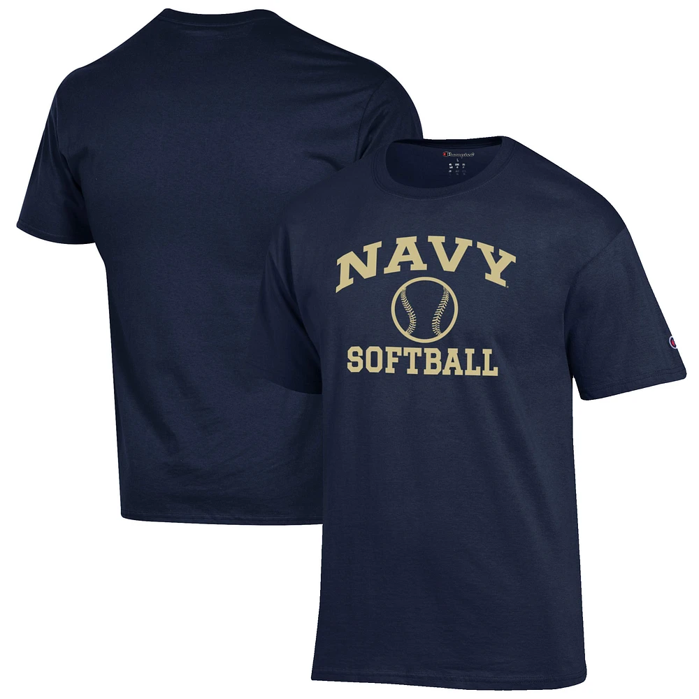 Men's Champion Navy Midshipmen Softball Icon T-Shirt