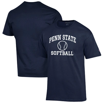 Men's Champion Navy Penn State Nittany Lions Softball Icon T-Shirt