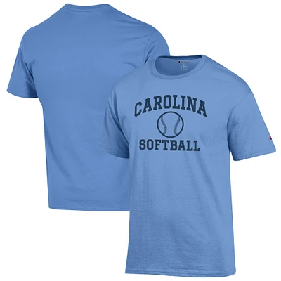 Men's Champion Carolina Blue North Tar Heels Softball Icon T-Shirt