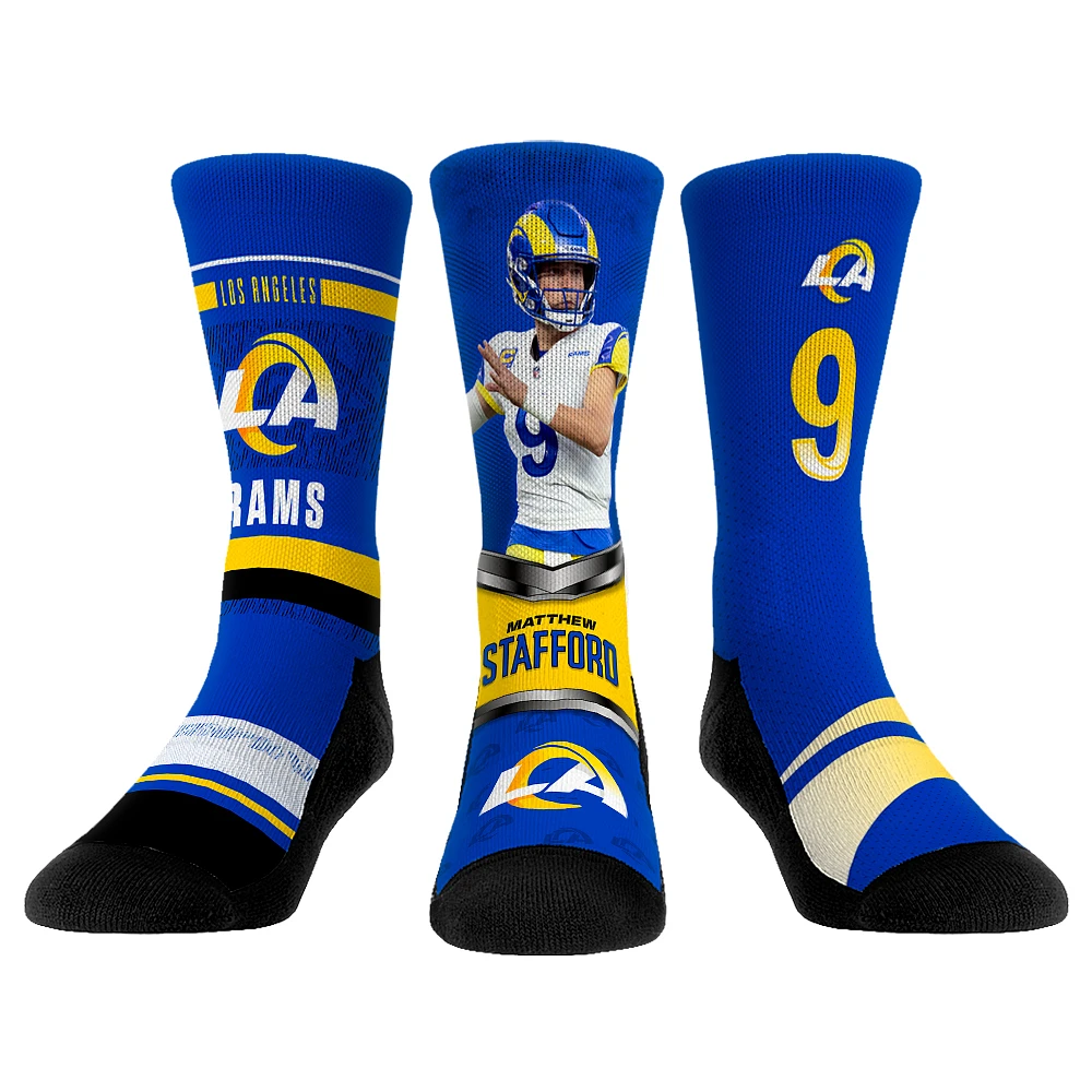 Unisex Rock Em Socks Matthew Stafford Los Angeles Rams 3-Pack Crew Set