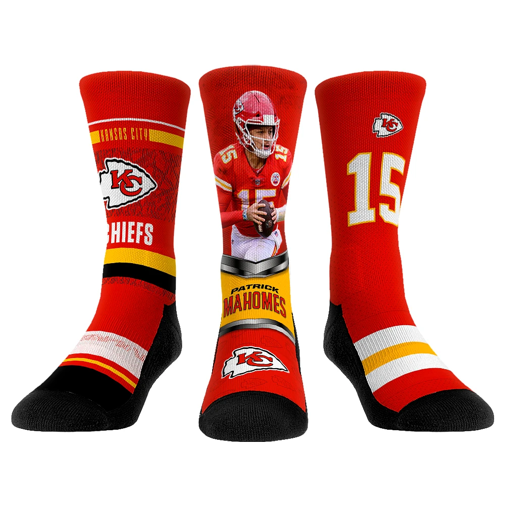 Youth Rock Em Socks Patrick Mahomes Kansas City Chiefs 3-Pack Crew Socks Set