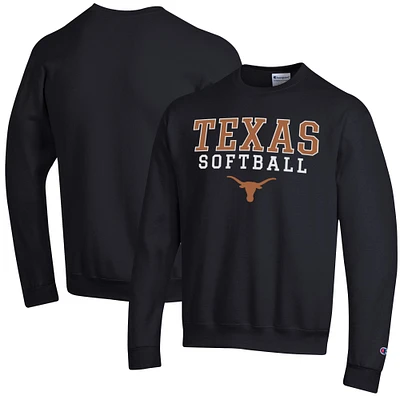 Men's Champion Texas Longhorns Softball Stack Pullover Crewneck Sweatshirt