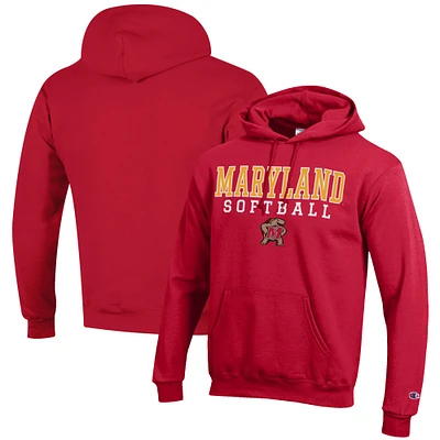 Men's Champion Maryland Terrapins Softball Stack Pullover Hoodie