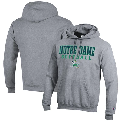 Men's Champion Notre Dame Fighting Irish Softball Stack Pullover Hoodie