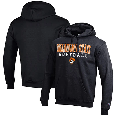 Men's Champion Oklahoma State Cowboys Softball Stack Pullover Hoodie