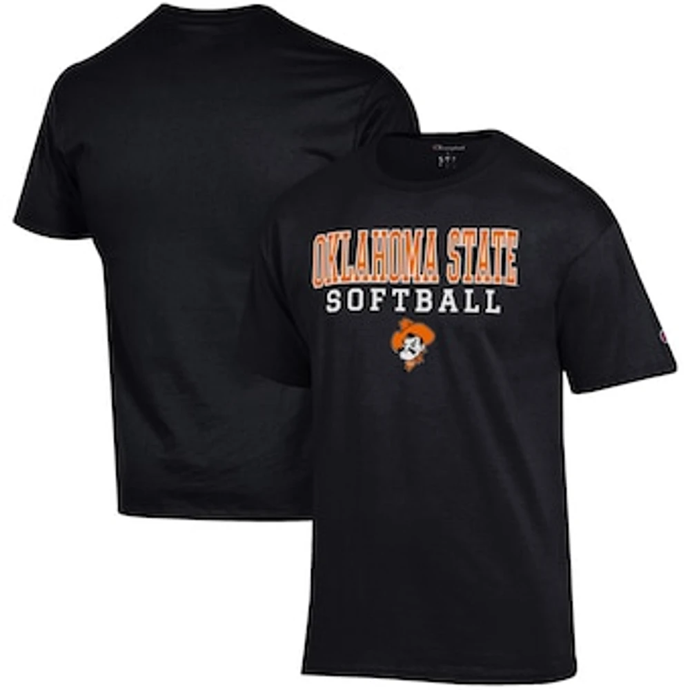 Men's Champion Oklahoma State Cowboys Softball Stack T-Shirt