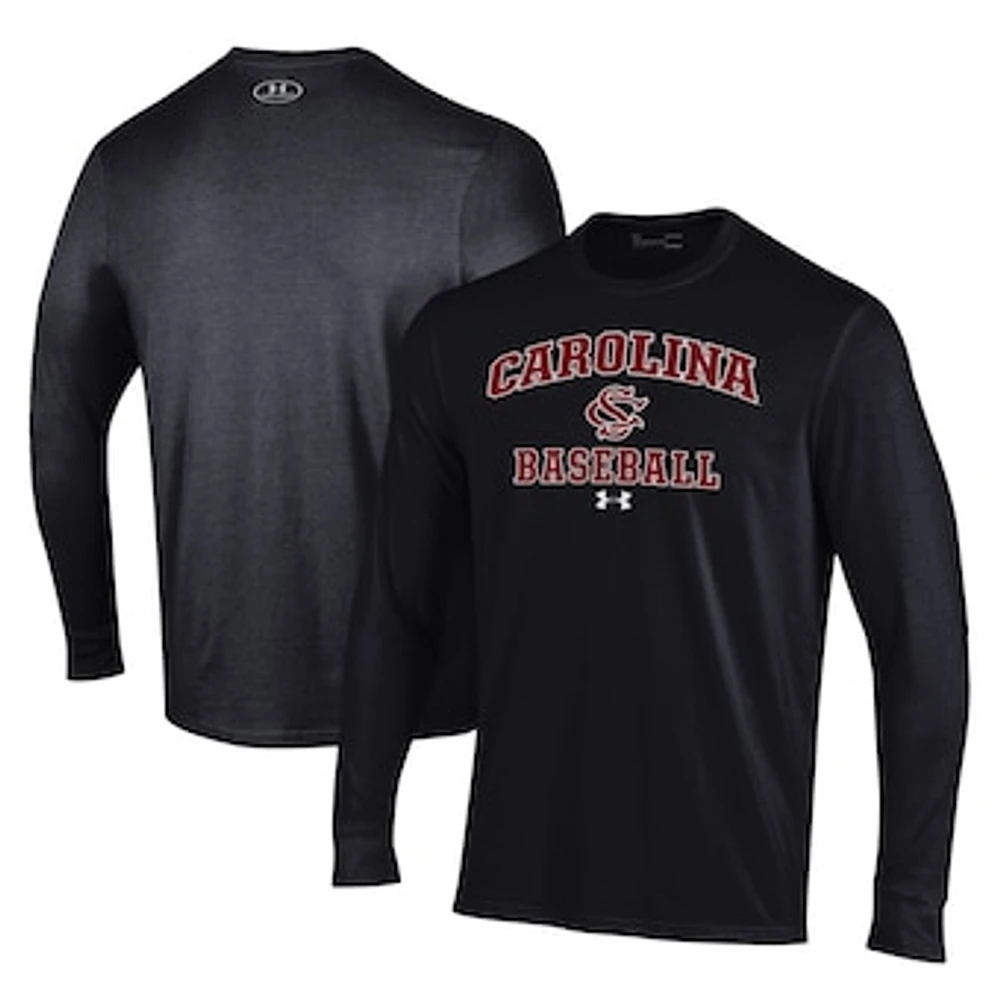 Men's Under Armour Black South Carolina Gamecocks Baseball Performance Long Sleeve T-Shirt
