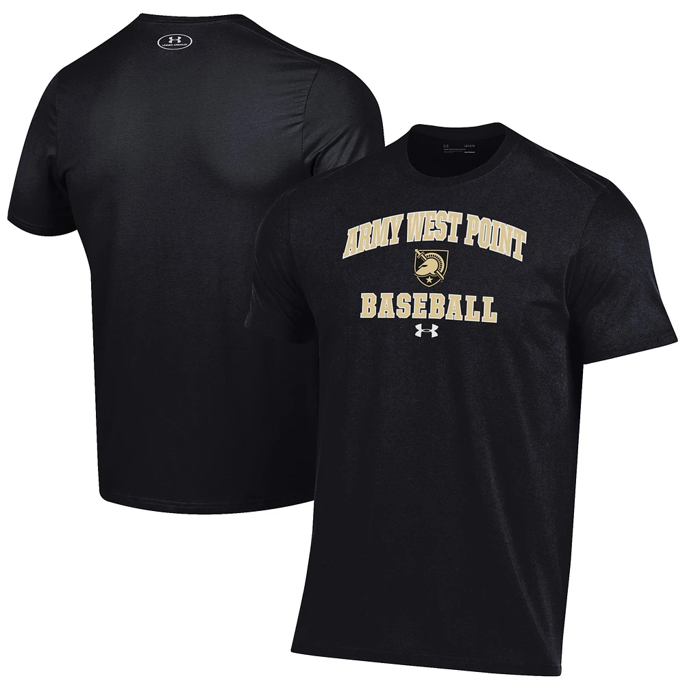 Men's Under Armour Black Army Knights Baseball Performance T-Shirt