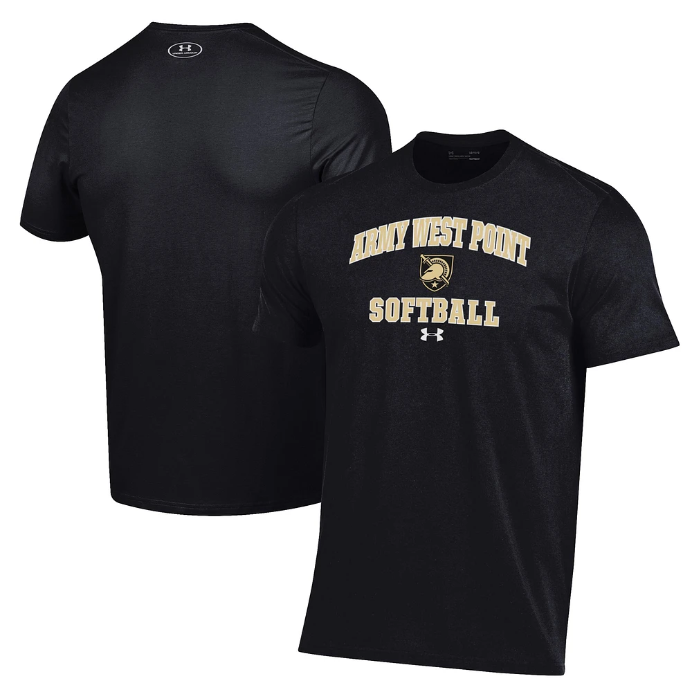 Men's Under Armour Black Army Knights Softball Performance T-Shirt