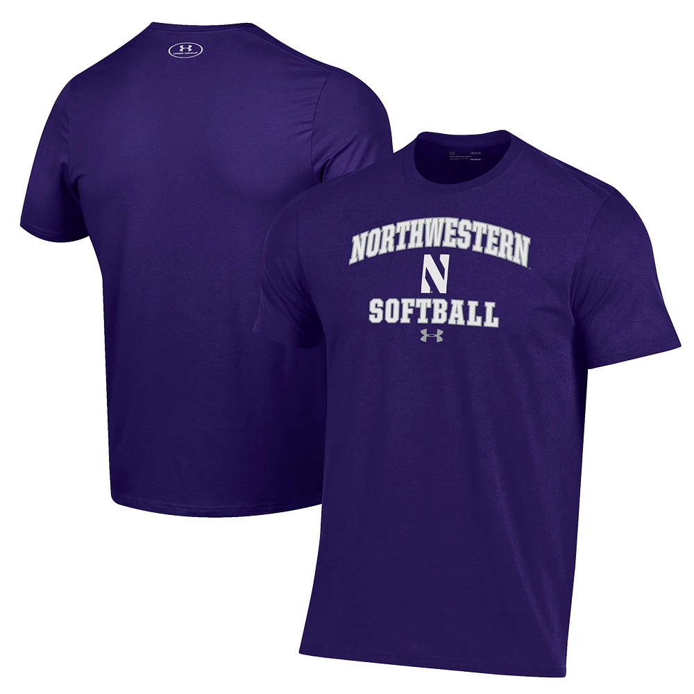 Men's Under Armour Northwestern Wildcats Softball Performance T-Shirt