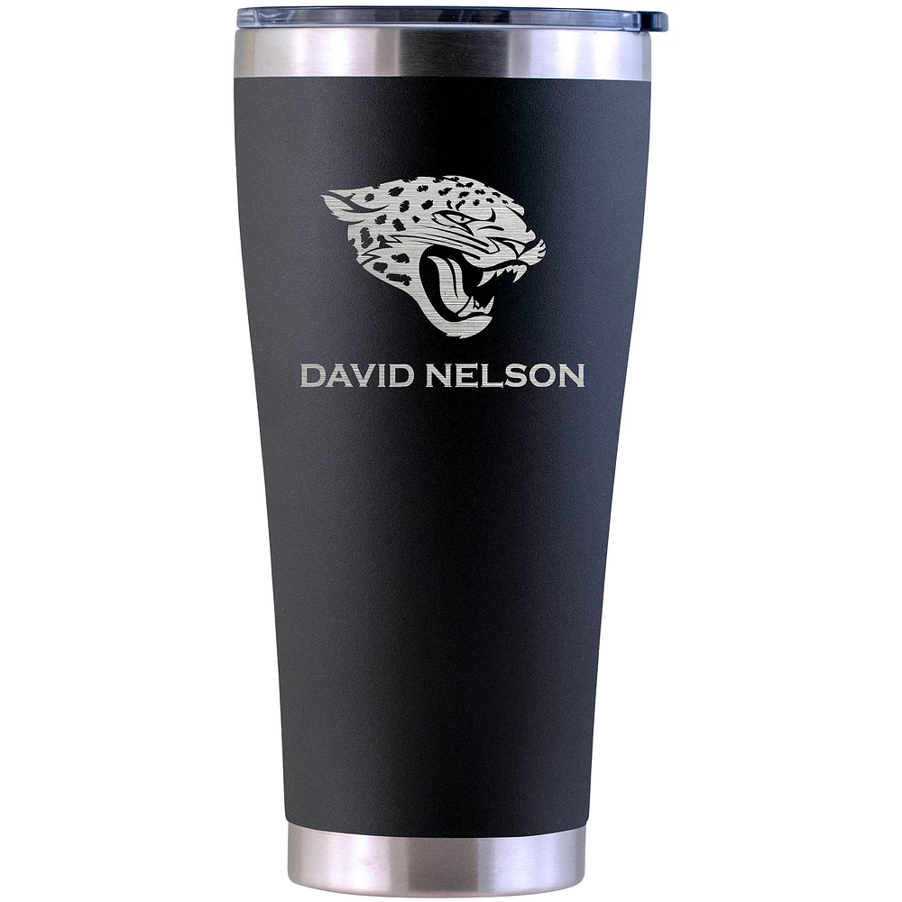 Jacksonville Jaguars Personalized 30oz. Laser Etched Black Tumbler