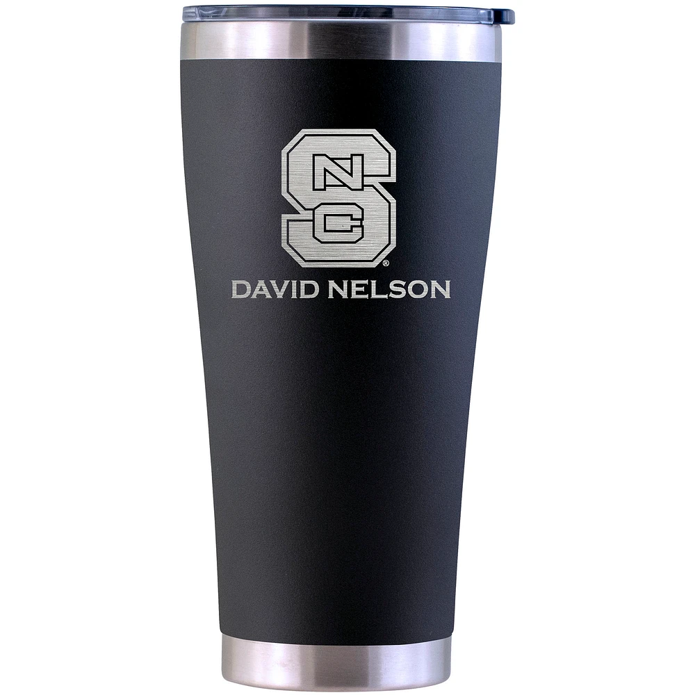 NC State Wolfpack Personalized 30oz. Laser Etched Black Tumbler