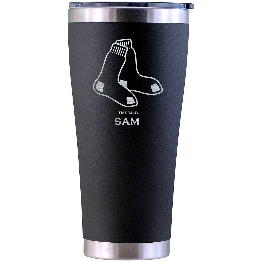 Boston Red Sox Personalized 30oz. Laser Etched Black Tumbler