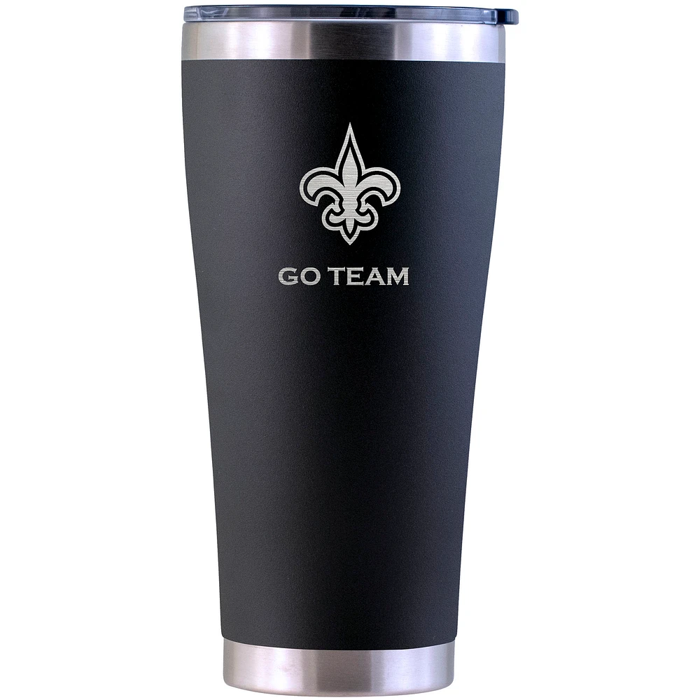 New Orleans Saints Personalized 30oz. Laser Etched Black Tumbler
