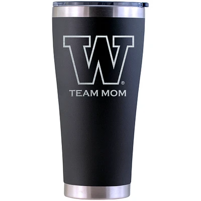 Washington Huskies Personalized 30oz. Laser Etched Black Tumbler