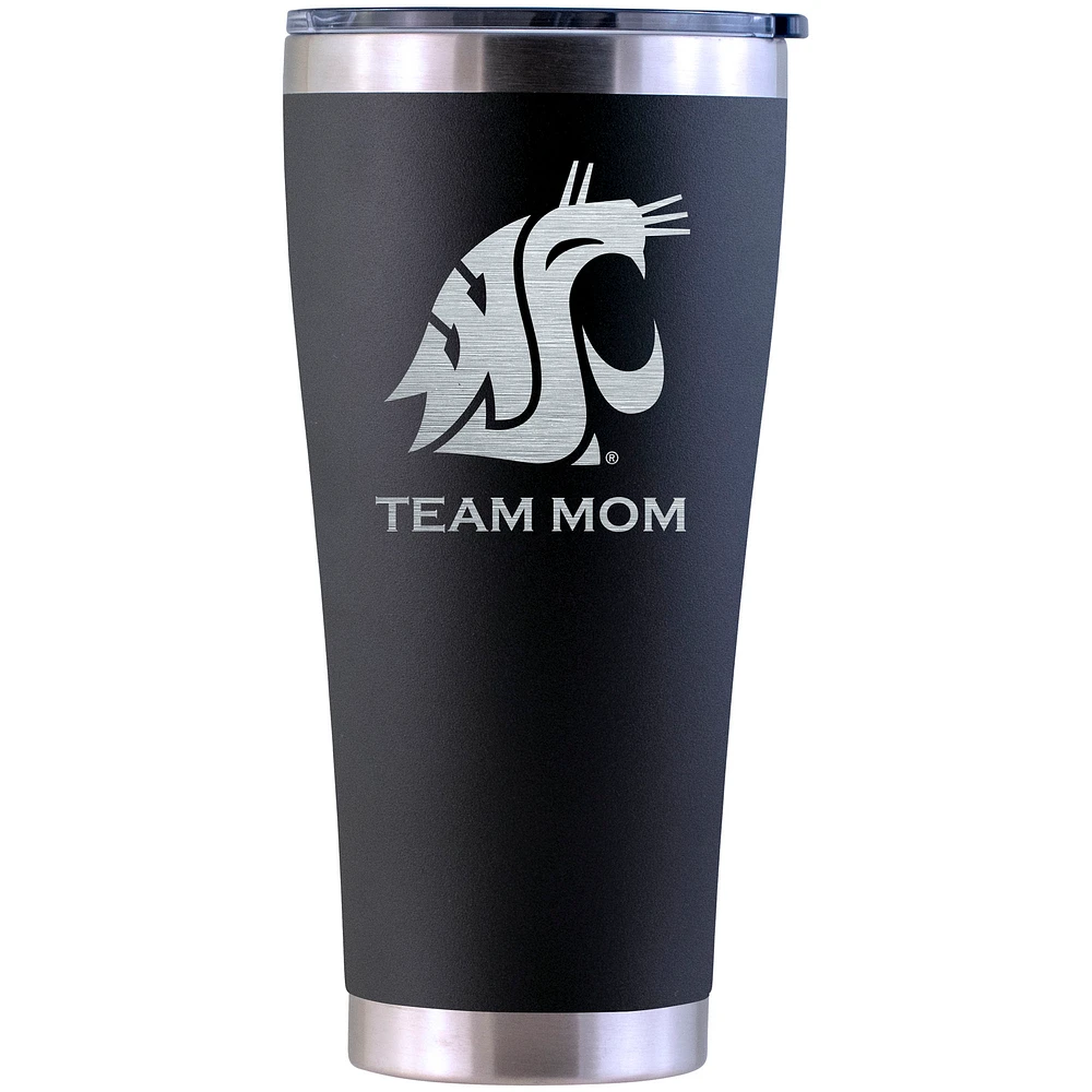 Washington State Cougars Personalized 30oz. Laser Etched Black Tumbler