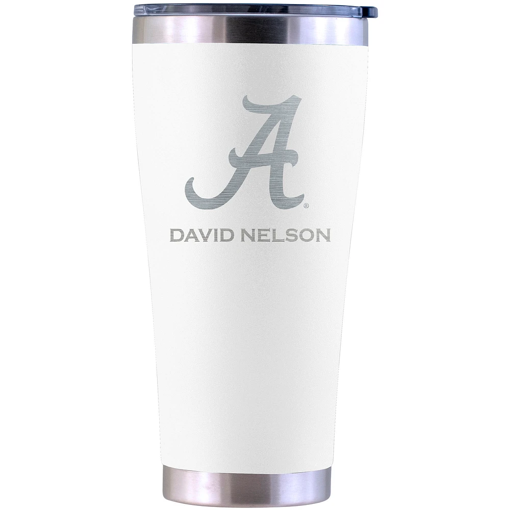 Alabama Crimson Tide Personalized 30oz. Laser Etched White Tumbler