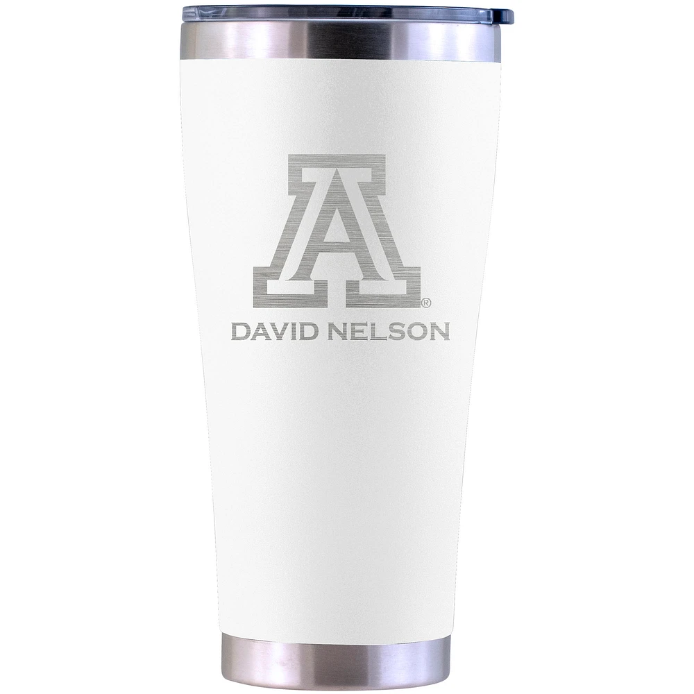 Arizona Wildcats Personalized 30oz. Laser Etched White Tumbler