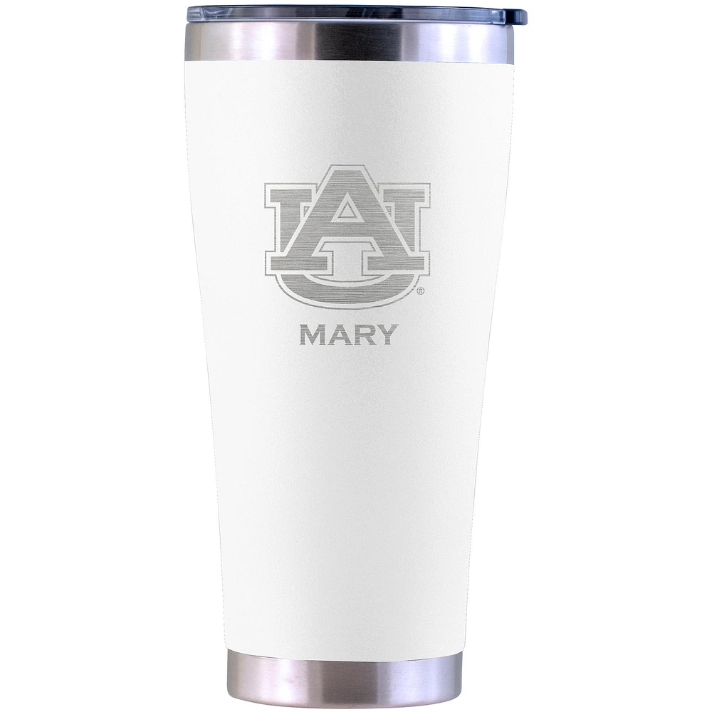 Auburn Tigers Personalized 30oz. Laser Etched White Tumbler