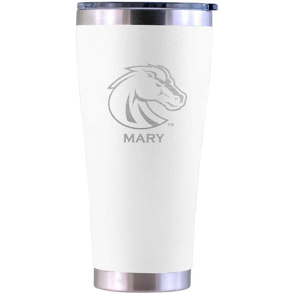 Boise State Broncos Personalized 30oz. Laser Etched White Tumbler
