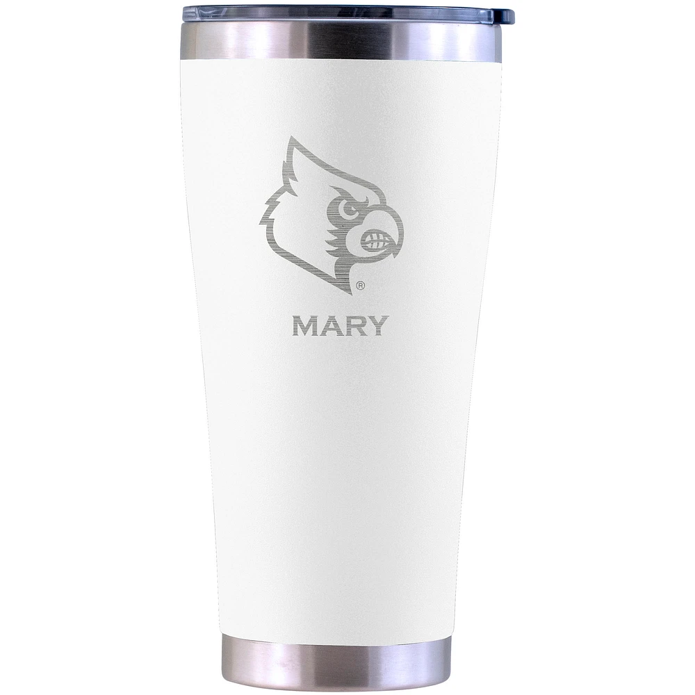 Louisville Cardinals Personalized 30oz. Laser Etched White Tumbler