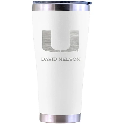 Miami Hurricanes Personalized 30oz. Laser Etched Tumbler