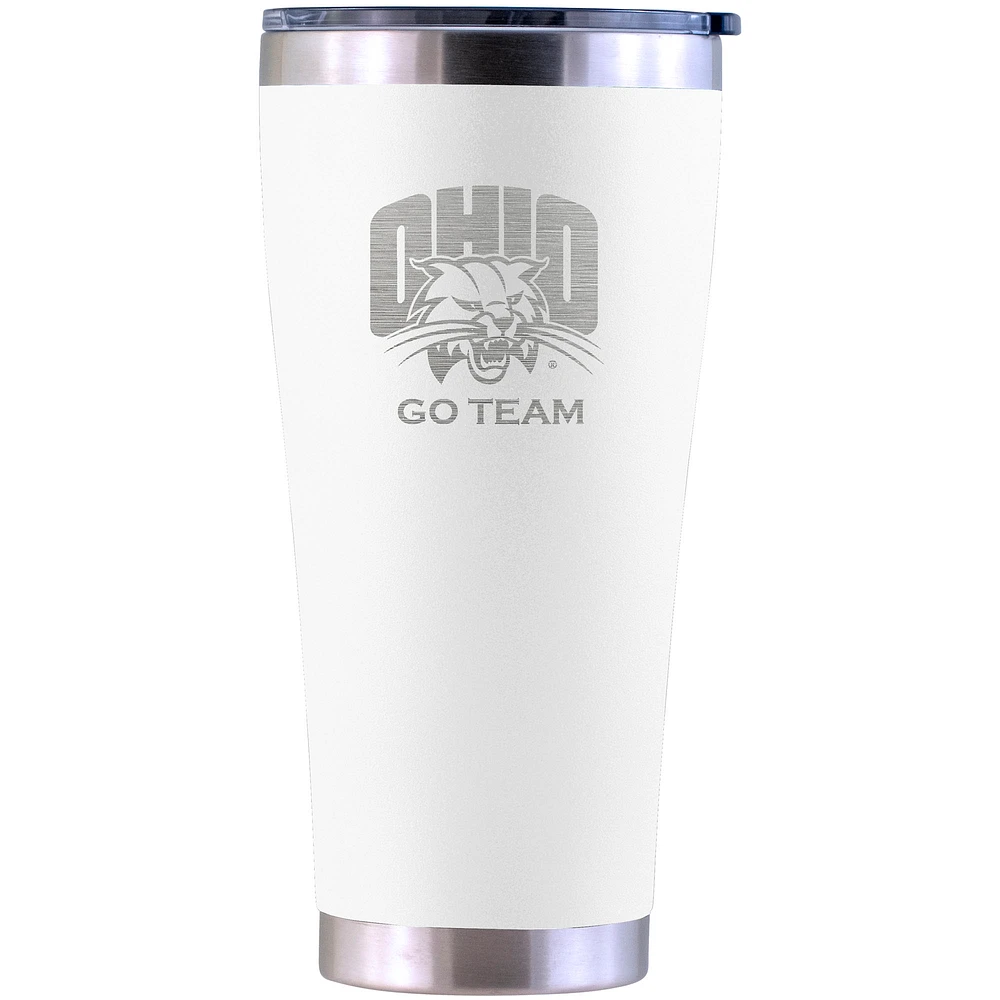 Ohio Bobcats Personalized 30oz. Laser Etched White Tumbler