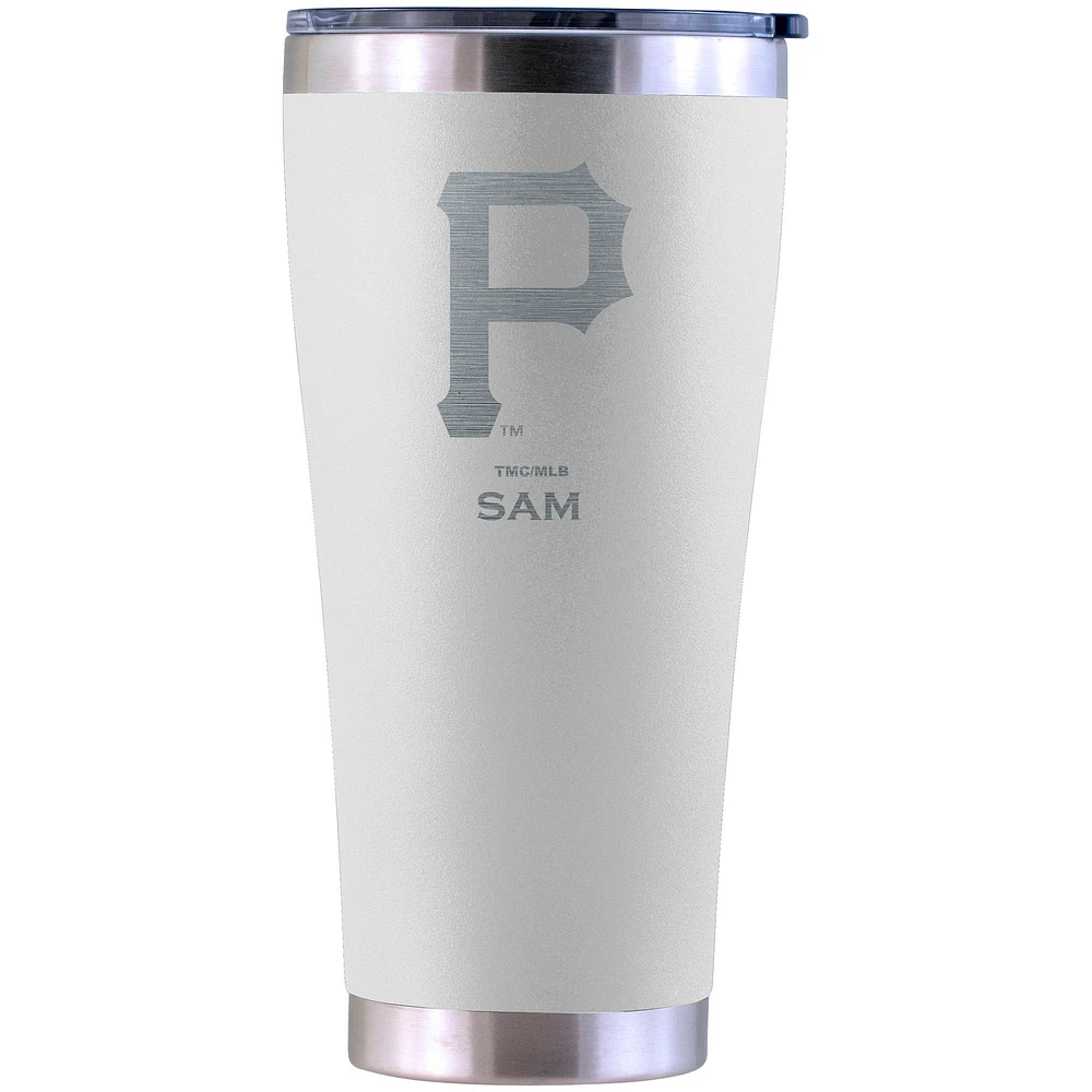 Pittsburgh Pirates Personalized 30oz. Laser Etched White Tumbler