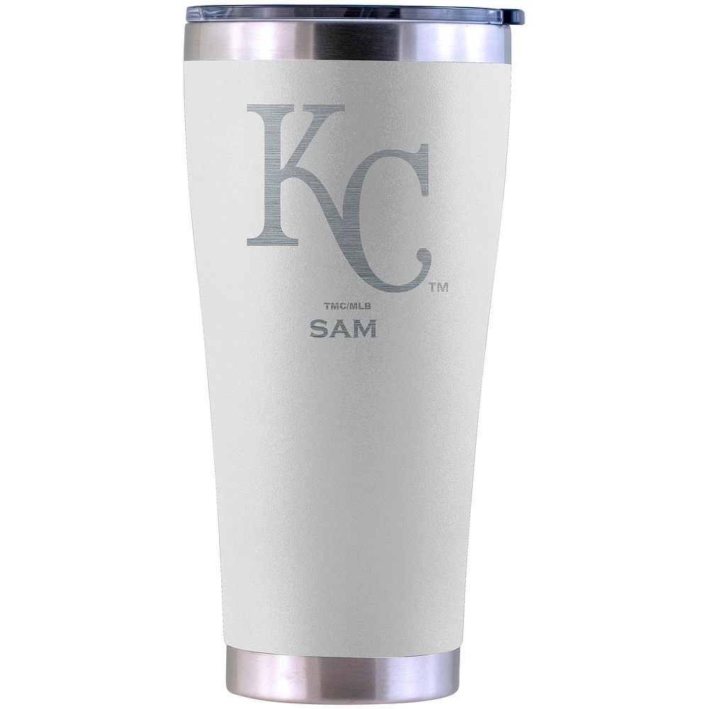 Kansas City Royals Personalized 30oz. Laser Etched White Tumbler
