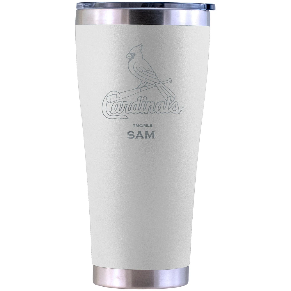 St. Louis Cardinals Personalized 30oz. Laser Etched White Tumbler
