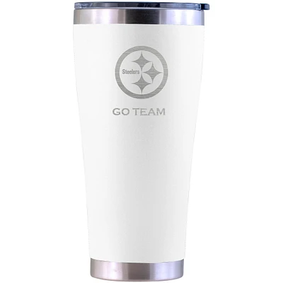 Pittsburgh Steelers Personalized 30oz. Laser Etched White Tumbler