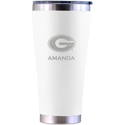 Georgia Bulldogs Personalized 30oz. Laser Etched White Tumbler