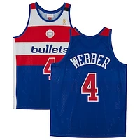 Chris Webber Blue Washington Bullets Autographed Mitchell & Ness 1996-97 Replica Jersey