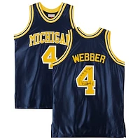 Chris Webber Navy Michigan Wolverines Autographed Mitchell & Ness 1991-92 Authentic Jersey with "91-92 Big Ten ROY" Inscription