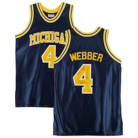 Chris Webber Navy Michigan Wolverines Autographed Mitchell & Ness 1991-92 Authentic Jersey with "92-93 Consensus AA" Inscription