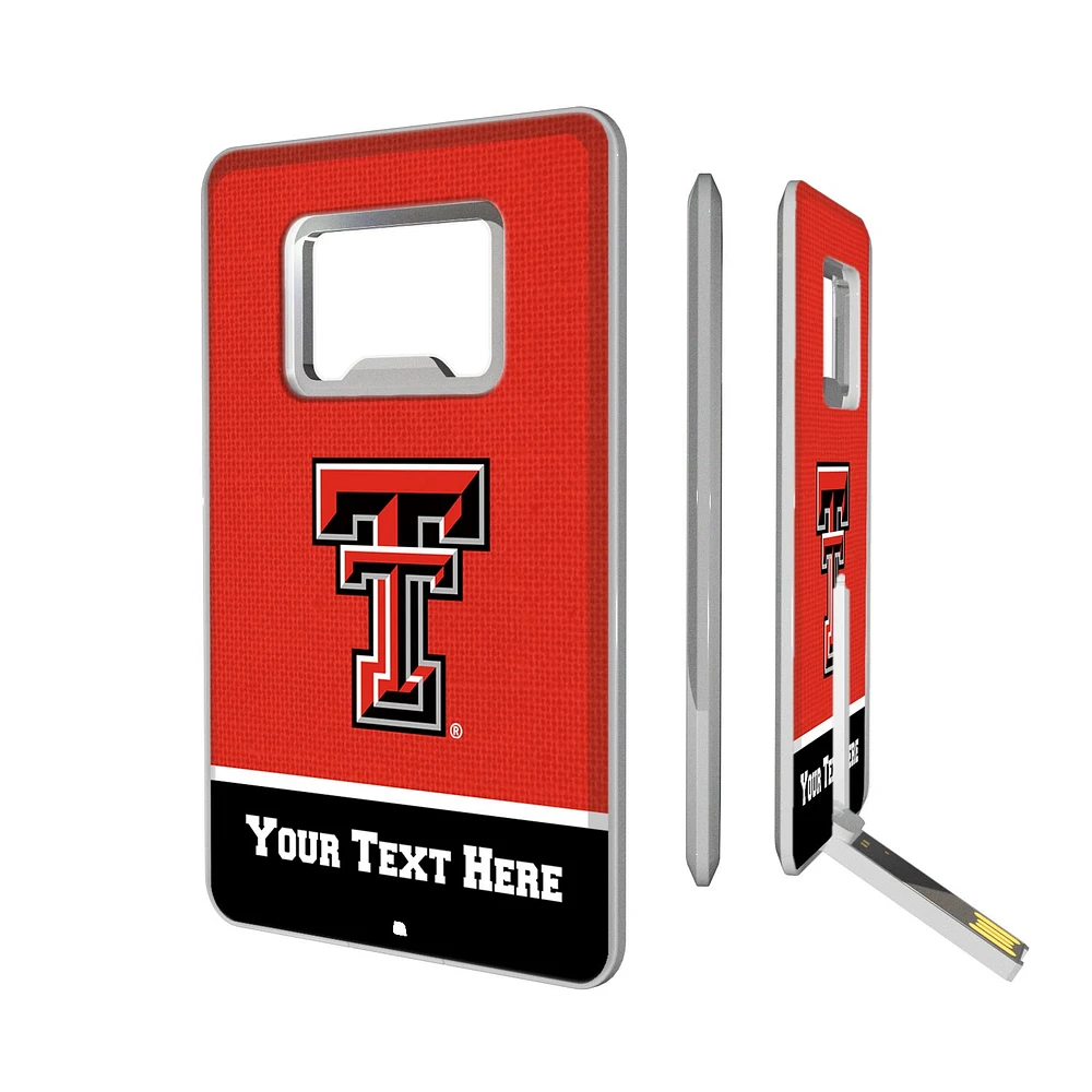 Texas Tech Red Raiders Personalized Credit Card USB Drive & Bottle Opener
