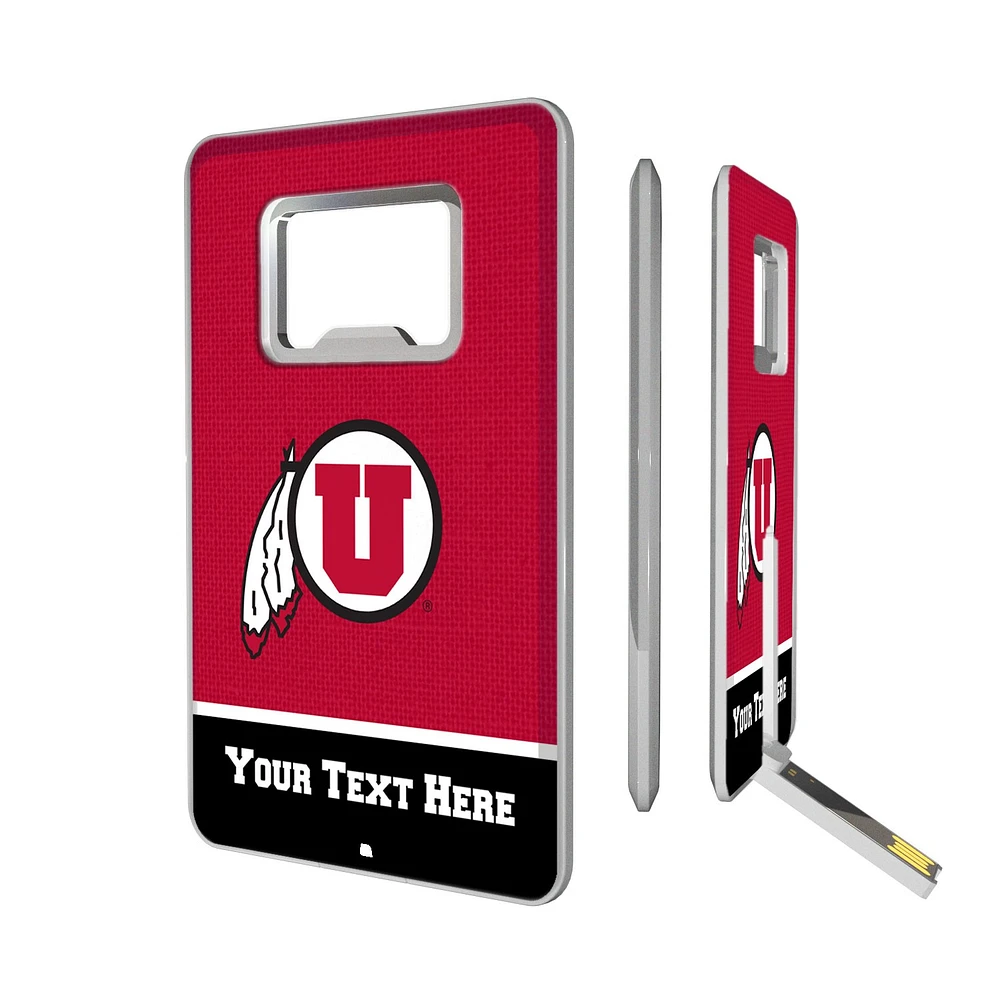 Utah Utes Personalized Credit Card USB Drive & Bottle Opener