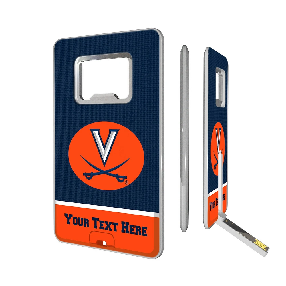Virginia Cavaliers Personalized Credit Card USB Drive & Bottle Opener
