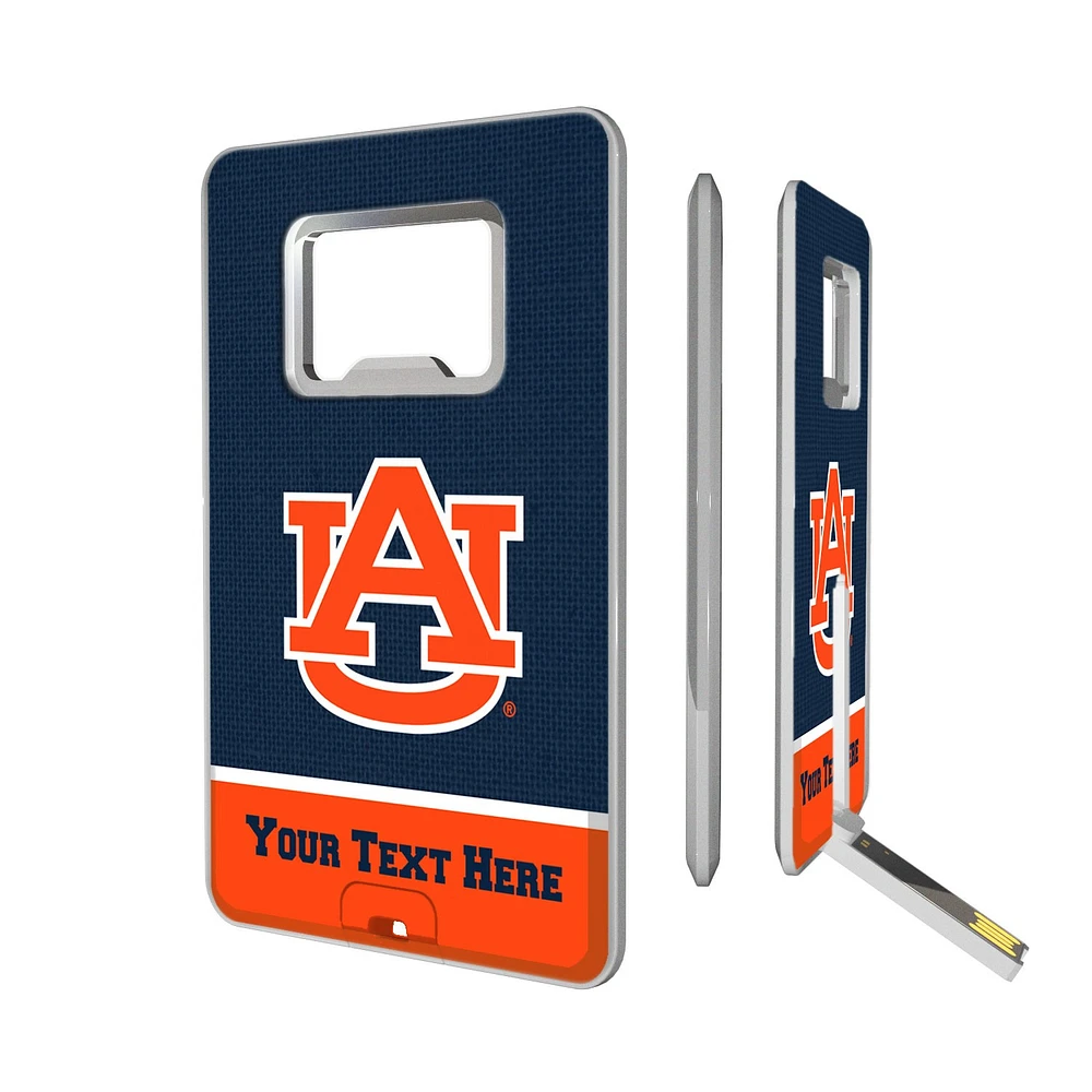 Auburn Tigers Personalized Credit Card USB Drive & Bottle Opener