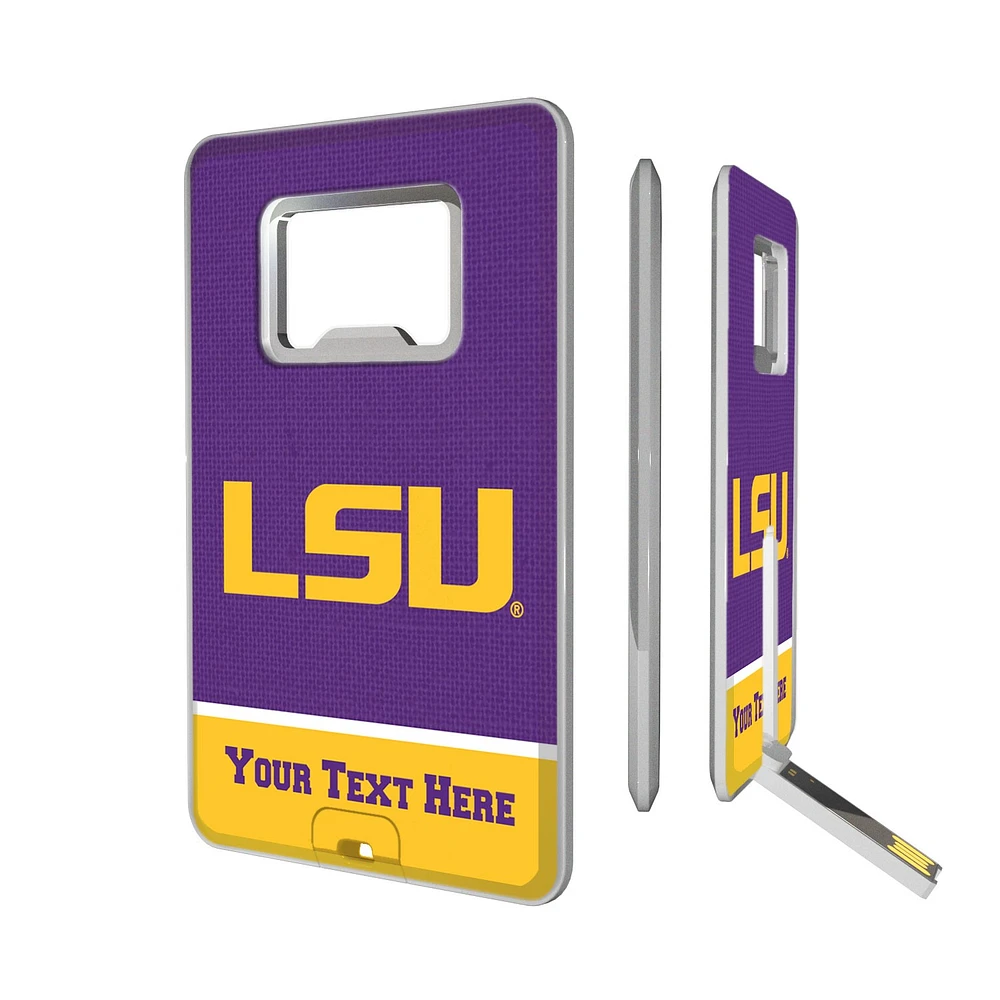 LSU Tigers Personalized Credit Card USB Drive & Bottle Opener