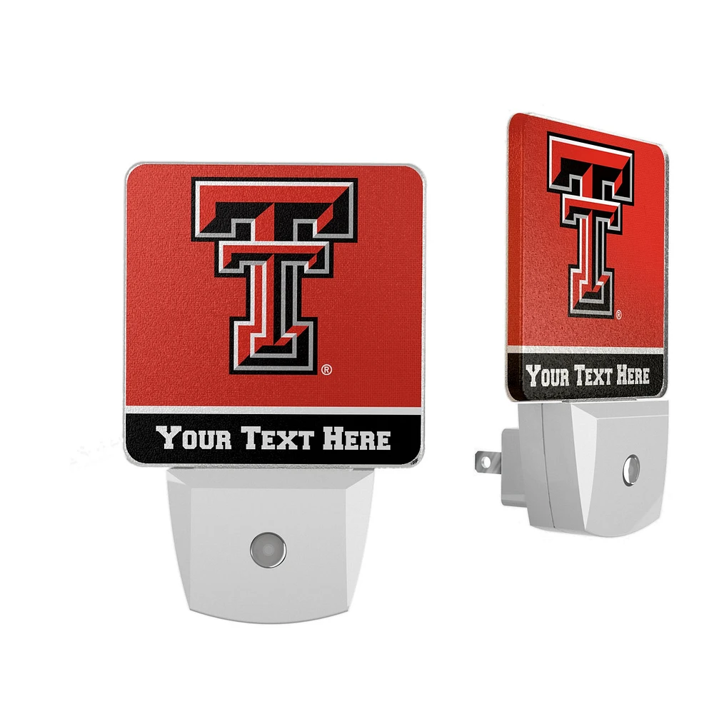 Texas Tech Red Raiders Personalized 2-Piece Nightlight Set