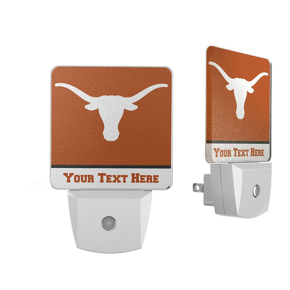 Texas Longhorns Personalized 2-Piece Nightlight Set