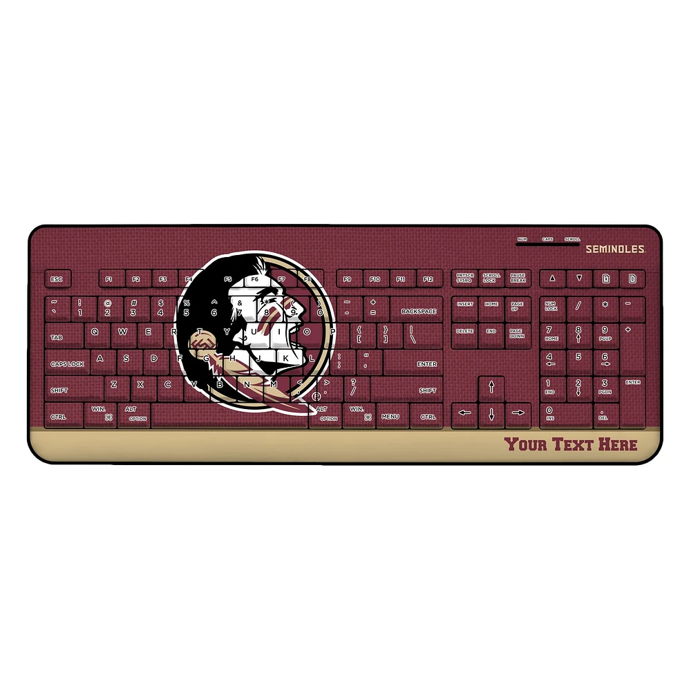 Florida State Seminoles Primary Logo Personalized Wireless Keyboard