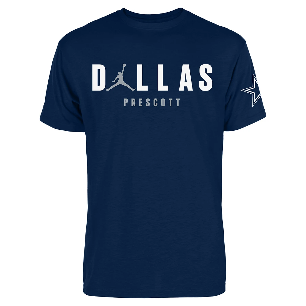 Men's Jordan Brand Dak Prescott Navy Dallas Cowboys Graphic Team T-Shirt