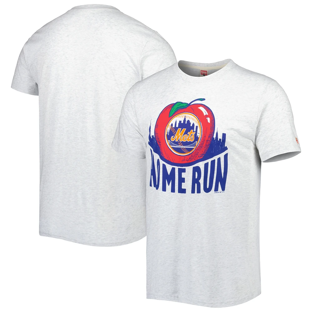 Men's Homage Gray New York Mets Hyper Local Tri-Blend T-Shirt