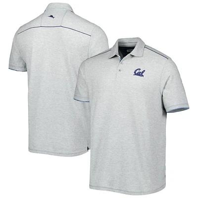 Men's Tommy Bahama Heathered Gray Cal Bears IslandZone Tailgater Polo