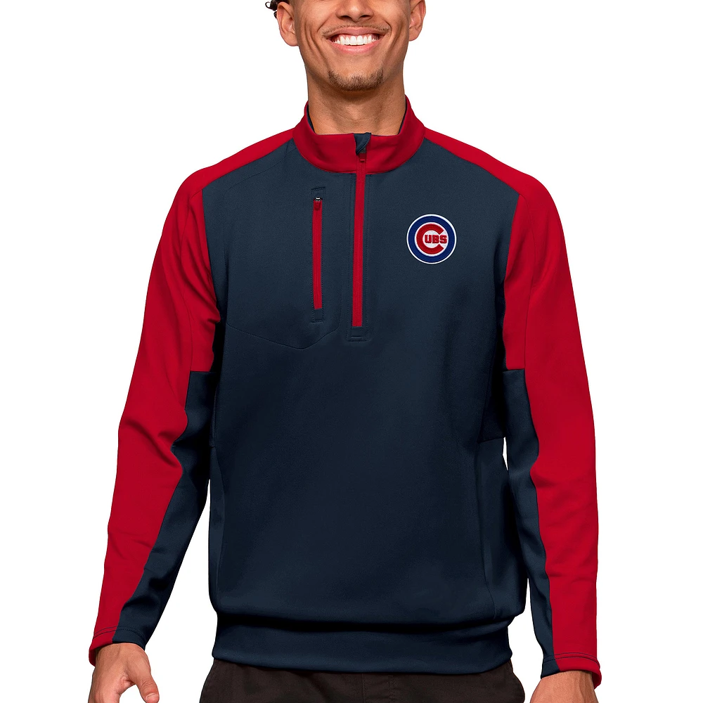Men's Antigua Navy Chicago Cubs Team Quarter-Zip Pullover Top