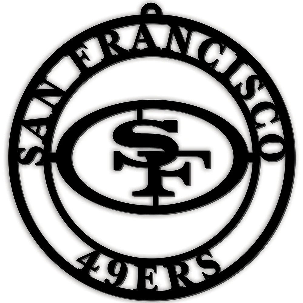 Black San Francisco 49ers 16'' Team Logo Cutout