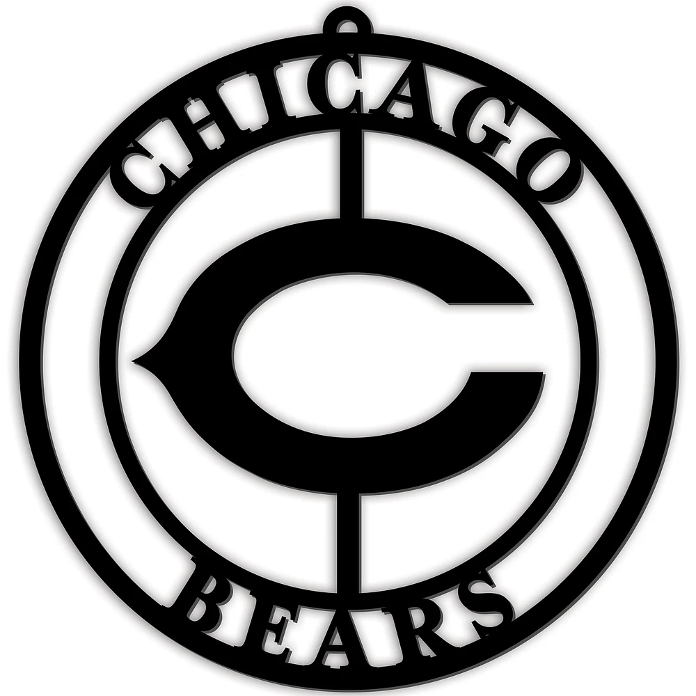 Black Chicago Bears 16'' Team Logo Cutout