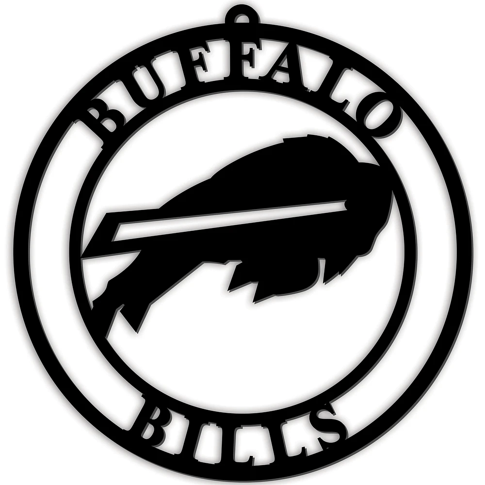 Black Buffalo Bills 16'' Team Logo Cutout